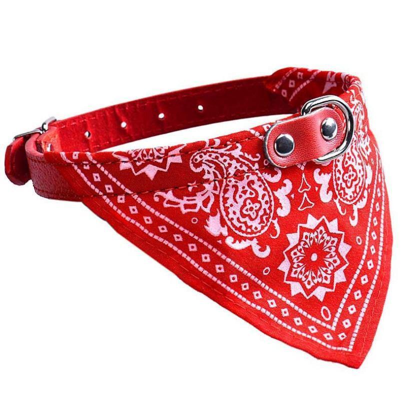 Red Bandana-Style Pet Collar, Small
