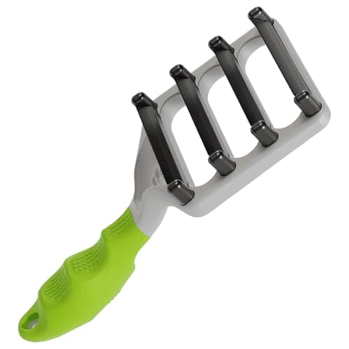 Green-Handle Rolling Pet Grooming Brush