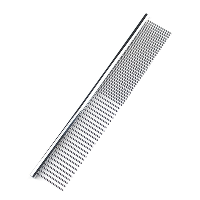 Silver Stainless Steel Pet Grooming Comb